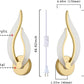 LED Wall Lights for Bedroom Gold Modern Wall Lamps Set of 2 Plug in Wall Light Fixtures 5500K 10Watt Each