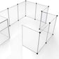 Pet Playpen, Portable Large Plastic Yard Fence Small Animals, Puppy Kennel Crate Fence Tent, 28 X 20 Inch, White, 12 Panels