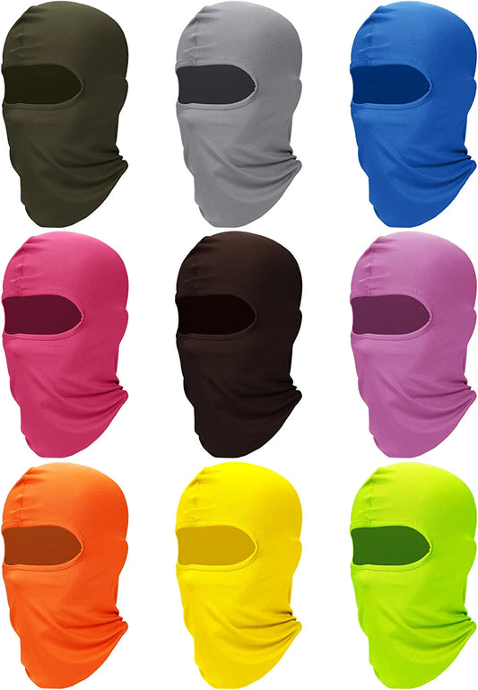 SATINIOR 9 Pcs Ski Mask for Men Full Face Helmet Mask Balaclava Winter Neck Gaiter Outdoor Cycling Windproof Hood