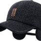 Winter for Men Outdoor Hat, Adjustable Warm Sport Golf Baseball Cap Hats Dad Caps Earflaps Thicken 55-60CM