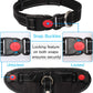 Dog Harness No-Pull Dog Vest Set Reflective Adjustable Oxford Material Pet Harness for Medium Large Dogs with Leash and Collar (Large(Chest:25-35"), Black)