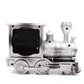 Cartoon Locomotive Train Alarm Clock Antique Engine Design Table Desk Decor-Bronze