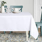 Rectangle Tablecloth - 60 X 102 Inch - Stain and Wrinkle Resistant Washable Polyester Table Cloth, Decorative Fabric Table Cover for Dining Table, Buffet Parties and Camping, White