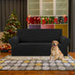 Stretch Loveseat Sofa Cover Slipcover ,Couch Covers for 2 Cushion Couch Sofa (55"-79") Furniture Protector Sofa with Elastic Bottom for Kids,Dog. Jacquard Small Checked (Medium,Black)