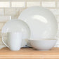 Simply Coupe 16 Piece Dinnerware Set, White - SM-1600-CP-SW