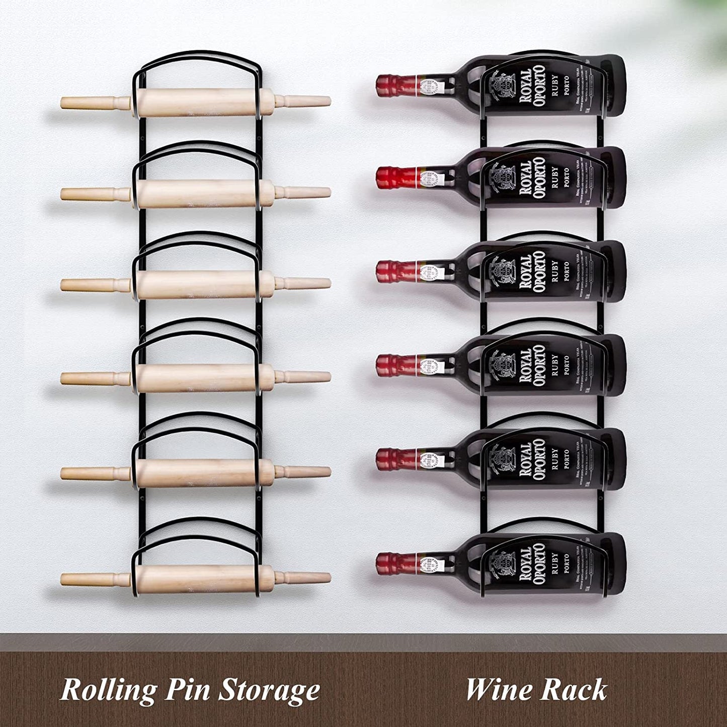Towel Racks for Bathroom, Towel Rack Wall Mounted Bathroom Towel Holder, Towel Storage for Rolled Bath Shower Hand Towel, 3 Levels X 2Pcs (Black)