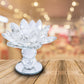 Home Decor Table Top Decoration White Crystal Lotus Flower Candle Holder