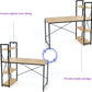 Computer Desk with Shelves Storage 47 INCH Study Writing Desk for Home Office Desks,Modern Simple Style Steel Frame Wood for PC Table with Bookshelfs