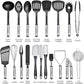 Kitchen Utensils Set - Nylon & Stainless Steel Cooking Utensils Set - Non-Stick Kitchen Utensils with Spatula - 44 Pc Set