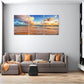 Sunrise Beach Canvas Wall Art, Baiyun Ocean Landscape Poster Framed, Canvas Painting Printing Picture for Home Bedroom Bathroom,12" X 16" X 3 PCS