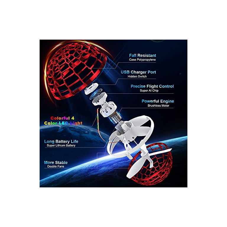 Flynova Pro Flying Toys That Brings Magic into Reality,Flying Boomerang Ball Toy Flying Space Orb Ball Spinner Hand Hover Drone Ball Soaring Nebula Fly Orb Toy Floating Outdoor Cool Toys