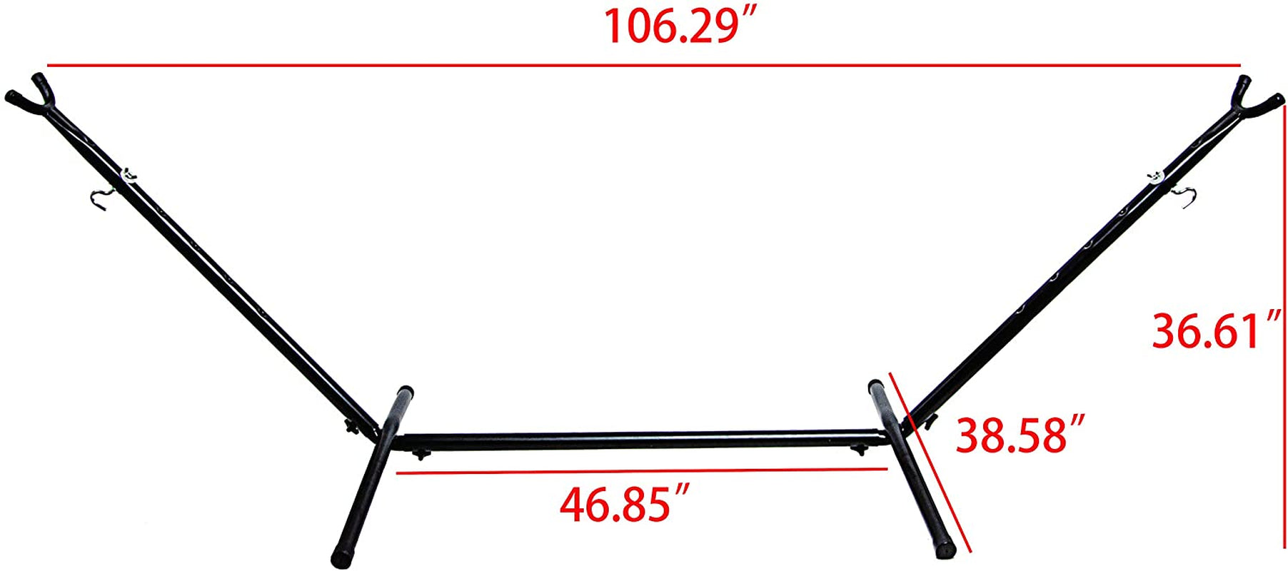 Double Hammock with Space Saving Steel Stand and Portable Carrying Case, 450-Pound Capacity