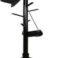 Wooden Tree Coat Rack Stand, 3 Adjustable Sizes, 8 Hooks - Super Easy Assembly NO Tools Required - Free Standing Solid Coat Hanger Stand for Clothes, Suits, Accessories (Black)