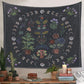 Plant Tapestry, Nature Moon Phase Tapestry Wall Hanging, Bohemian Mandala Tapestry Aesthetic Bedroom Decor, Botanical Tapestries Suitable for Bedroom Home Dorm---50" X 60"