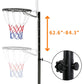 SmileMart 5.2-7ft Height Adjustable Basketball Hoop System for Outdoor, Black