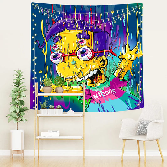 Honweii the Simpsons Tapestry Bart Tapestry Wall Hanging Home Decoration Blacnket for Bedroom(51.1'' X 59.1'' Inches,130*150 Cm)-2