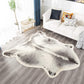 Faux Cowhide Area Rug, 41.3X31.5In Faux Cow Skin Fur Animal Print Rugs for Home Office Living Room,Bedroom (Small-Grey+Beige,105 X 80Cm)