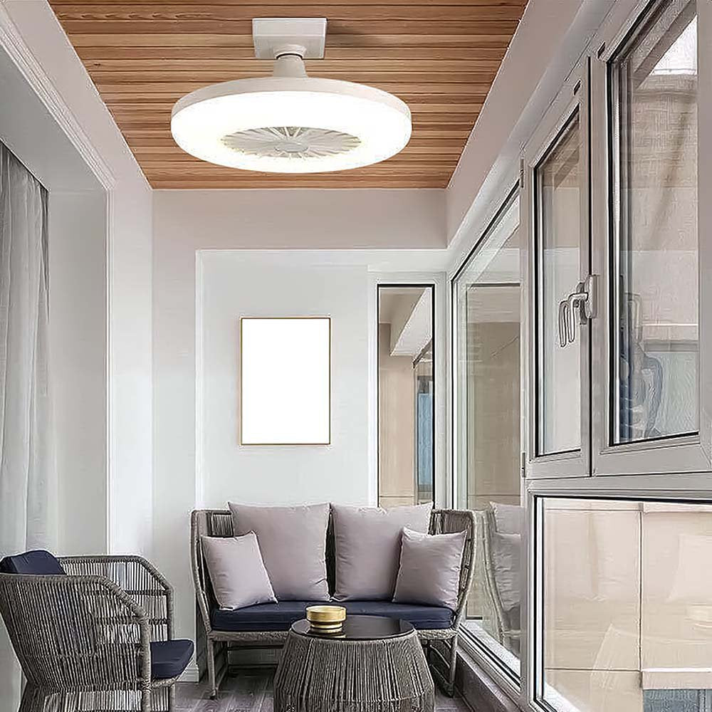 Modern Ceiling Fan with Light Low Profile Ceiling Fan LED Dimmable with Light Kit Lamp E27 Lamp Holder for Bedroom Bathroom Indoor Ceiling Fan