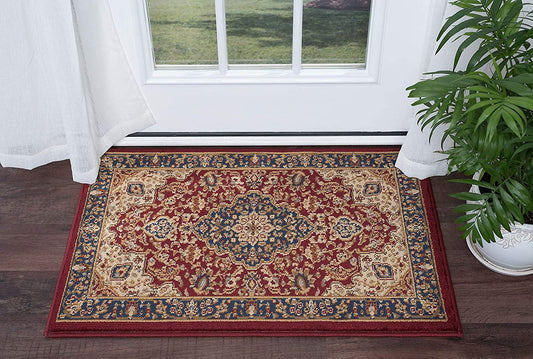 Kirsten Traditional Oriental Red Scatter Mat Rug, 2' X 3'
