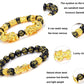 4 Pcs Feng Shui Black Obsidian Wealth Bracelet for Men Women Good Luck Charms Bead Bracelets Attract Wealth Money Adjustable Mens Pixiu Bracelet Set