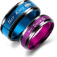 His and Hers King and Queen Rings 2Pcs Titanium Steel Matching Couple Promise Rings Engagement Anniversary Bands Valentine'S Jewelry Gifts