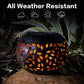 Solar Table Lights Outdoor Waterproof - Dancing Flickering Flame Lamp Black Metal Tabletop Light Solar Powered Decorative Lighting Lantern for Desk Bedroom Patio Garden Pathway Yard (1 Pack)