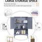 over the Toilet Bathroom Cabinet with 2 Doors & Adjustable Shelf, Free Standing Toilet Rack Space-Saving, L24.5Xw9Xh66 Inches, Grey