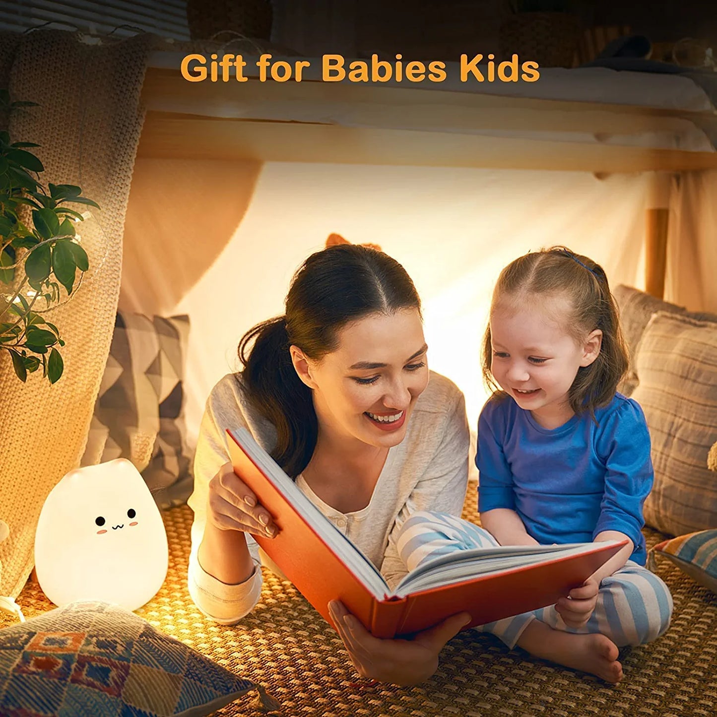 LED Cat Night Light for Kids, Cute Nursery Color Changing Kids Night Light with Tap Control, Battery Powered Squishy Silicone Soft Cat Lamp Christmas Gifts for Kids Baby Girls Boys Children Toddler