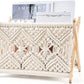 Macrame Magazine Rack Boho Magazine Holder Storage Standing Basket for Books, Newspapers, Swaddle Blanket, Living Room, Bathroom, Office, Nursery, Home Decor, Medium Size, 14’’L X 10’’W