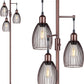 Industrial Floor Lamps for Living Room, Brown Tree Lamp with 6W LED Bulbs for Living Room Office Bederoom