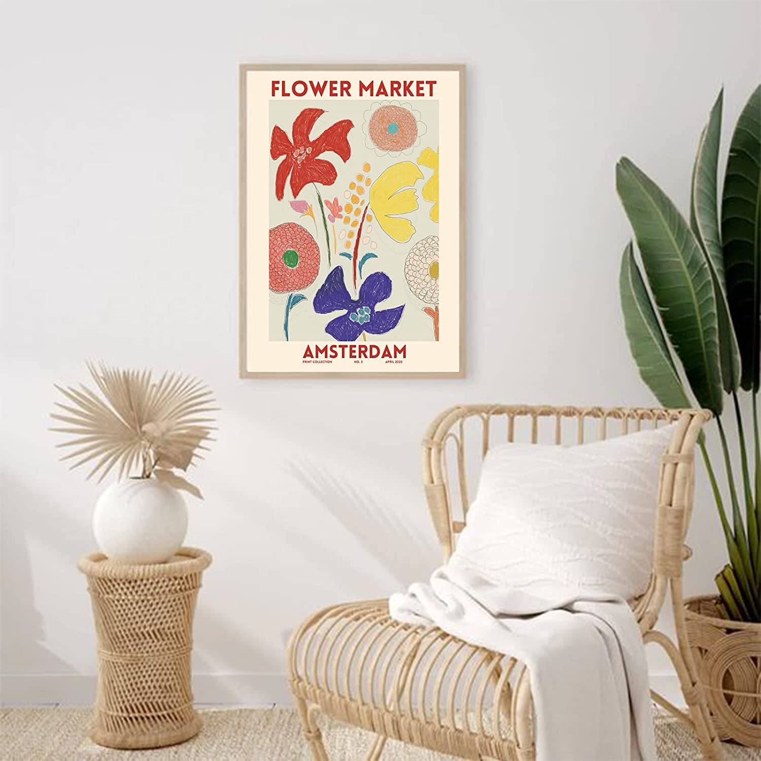 Flower Market Poster Matisse Wall Art Botanical Art Prints Wall Art for Living Room Posters for Room Aesthetic 8 X 12 Inch UNFRAMED
