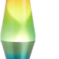 Lamp Lava 2179 14.5-Inch, with White Wax, Clear Liquid, Tri-Colored Globe, Hand Painted Base Rainbow
