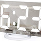 Digital Alarm Clock with 2 USB Charger Ports, LED Mirror Alarm Clocks for Bedrooms Office, Snooze Function, Adjustable Brightness, Bedside Alarm Clocks (White)