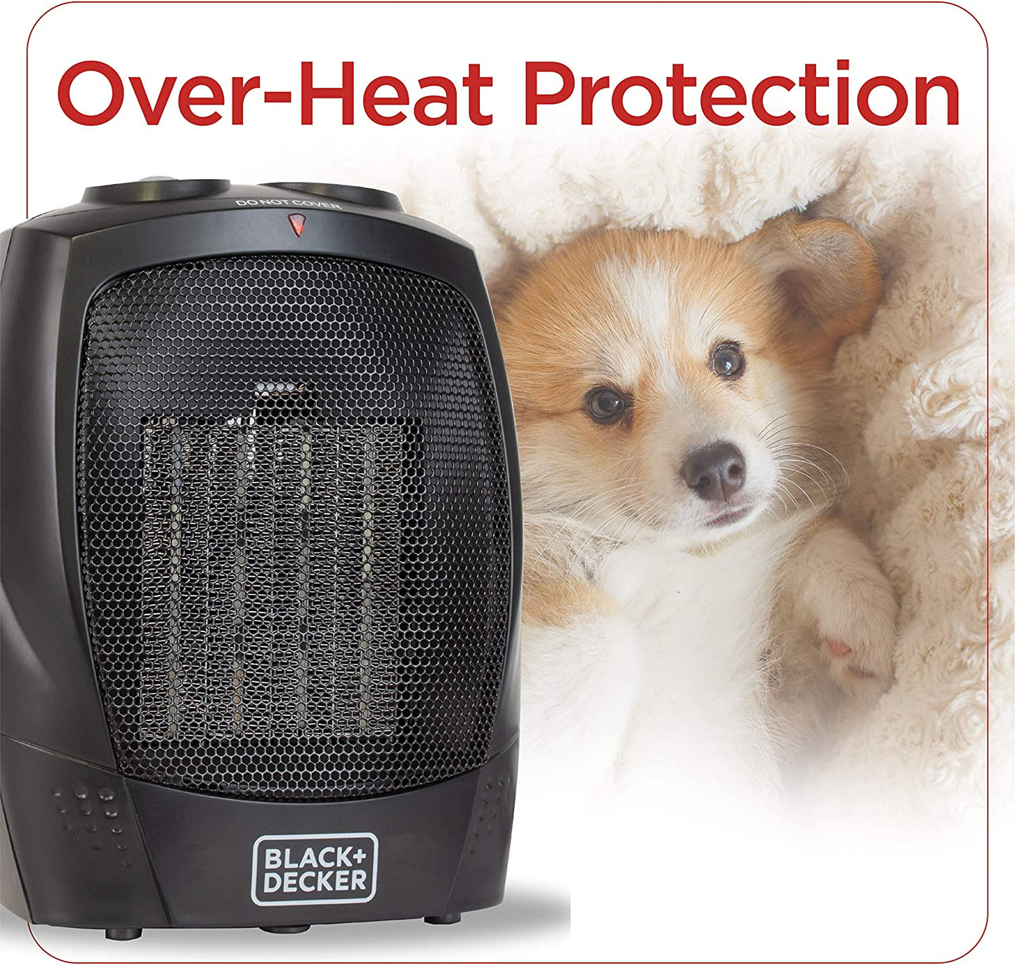 Portable Space Heater, 1500W Room Space Heater with Carry Handle for Easy Transport