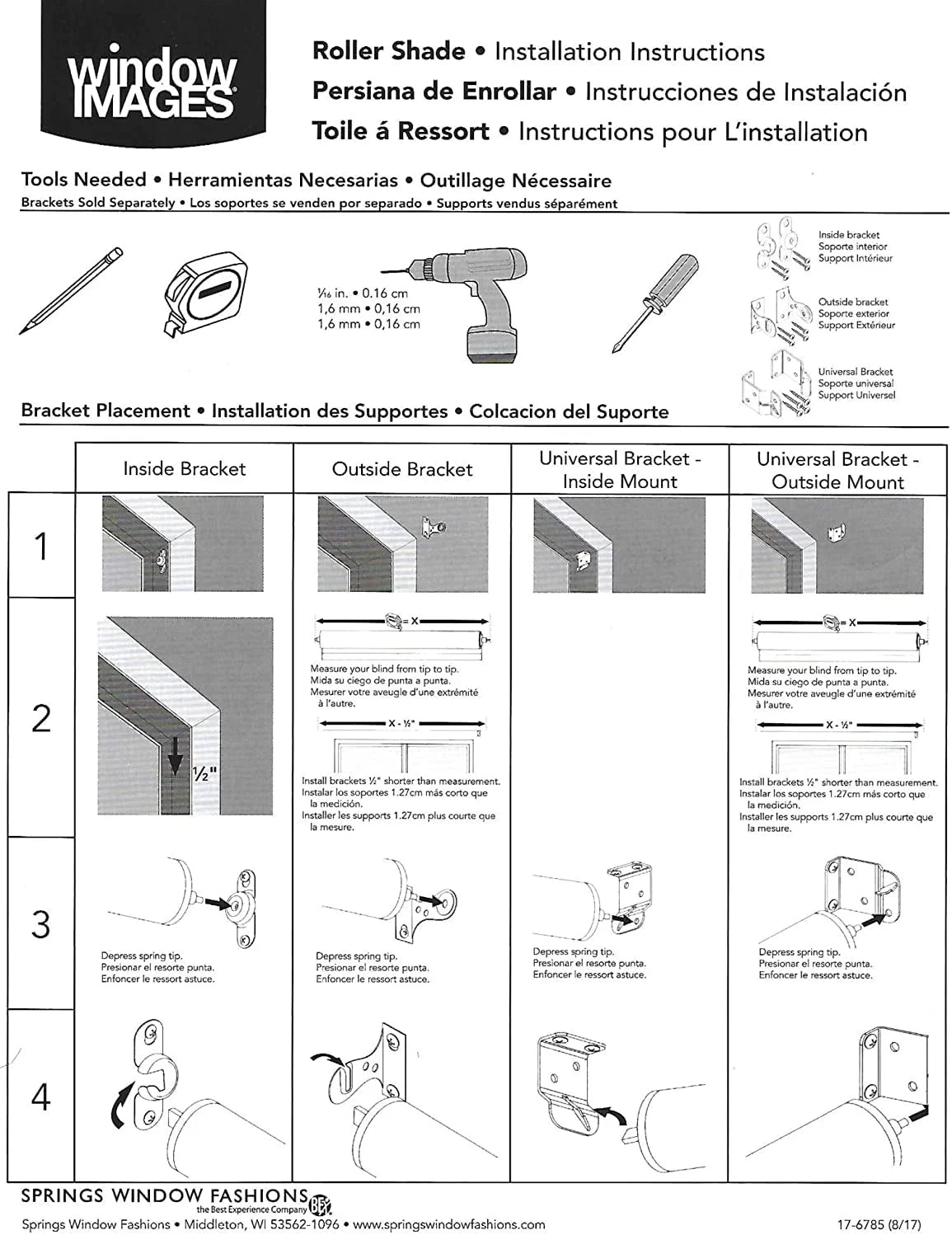 Vinyl Roller Shade - Easy to Install Cordless Room Darkening Blind for Office and Home (Window Images) (White, 37.25Wx72L)