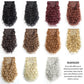 Black Hair Extensions  Clip in Hair Extension Wavy 18"Synthetic Thick Clips on Hair Piece for Women 5PCS Blonde Curly Straight 22"Long Girls Brown Red White Natural Full Head 5 Oz