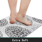 Kitchen Rugs Set anti Fatigue Kitchen Floor Mat Easy to Clean 2Piece Non Slip Comfort PVC Leather Heavy Duty Standing Mats Indoor Outdoor (Grey Drop)
