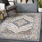 Anja Oriental Medallion Area Rug,5'2" X 7',Grey