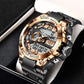 Men'S Digital Outdoor Sports Watch,Military Large Face Dial 50M Waterproof Electronic Multi Function Wrist Watches for Men Tactics LED Alarm Stopwatch
