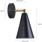 Modern Black Wall Sconces Lighting, 2 Pack Gold Rustic Wall Sconce Fixture Farmhouse Wall Lamp Simplicity Bronze Finish Arm Swing Industrial Wall Lights for Bedroom,Living Room,Reading,Kitchen