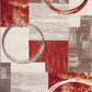 Contemporary Abstract Circle Design Multi Soft 5'3" X 7'3" Indoor Area Rug