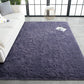 Super Soft Shaggy Rugs Fluffy Carpets 3X5 Feet, Indoor Modern Plush Area Rugs for Living Room Bedroom Kids Room Nursery Home Decor, Upgrade Anti-Skid Durable Rectangular Fuzzy Rug, Grey Purple