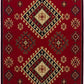 SUPERIOR Indoor Small Area Rug with Jute Backing, Bohemian Geometric Rugs for Home, Bedroom, Living Room, Kitchen, Entryway, Office, Southwestern Floor Decor, Santa Fe Collection, 4' X 6', Red