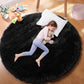 4X4 Area Rug round Black Rug Circle Rugs for Kids Bedroom Fluffy Carpets and Shaggy Rugs Small Teepee Furry Mat Comfy Reading Rug Circular Rug,Rugs for Girls Boys Room