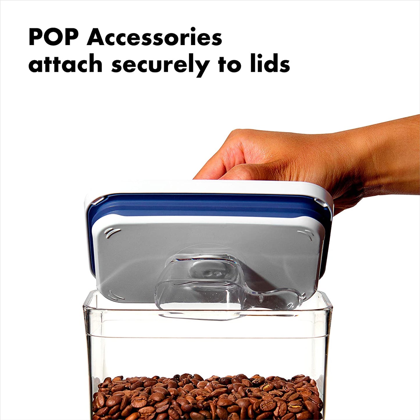Good Grips POP Container – Airtight 4.4 Qt for Flour and More Food Storage, Square, Clear