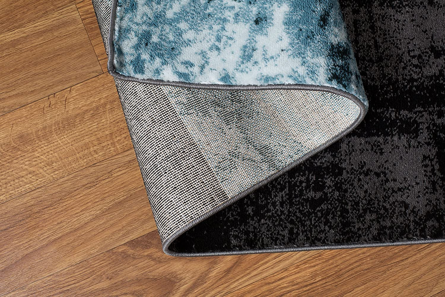 Contemporary Abstract Circle Design Soft Area Rug 5'3" X 7'3" Gray