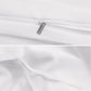 White Duvet Covers Queen Size - Soft Brushed Microfiber 3 Pieces with Zipper Closure, 1 Duvet Cover 90X90 Inches and 2 Pillow Shams