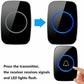 Waterproof Wireless Doorbell Adjustable Volume 1000FT Plugin Receiver 38 Chime
