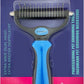 Pet Grooming Tool- 2 Sided Undercoat Rake for Dogs &Cats-Safe and Effective Dematting Comb for Mats&Tangles Removing-No More Nasty Shedding or Flying Hair