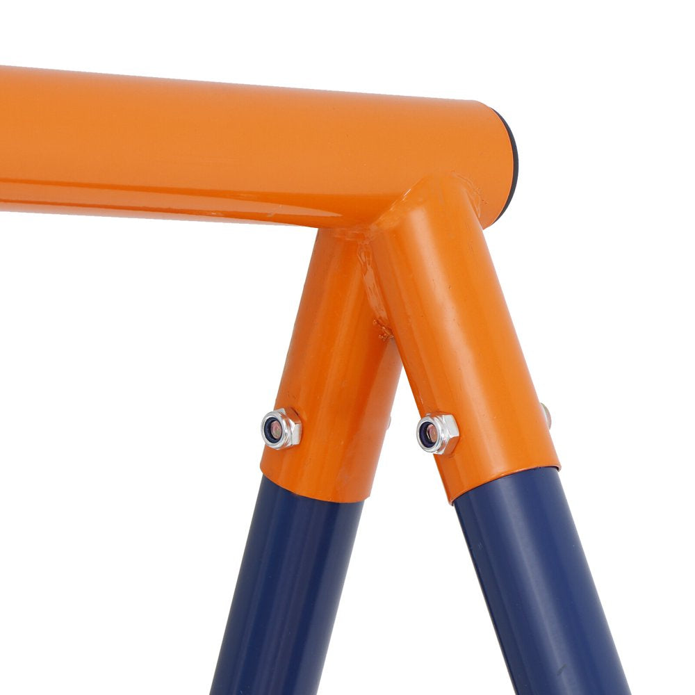 Kids Outdoor A-Frame Swing Stand Set, Large Frame Heavy Duty Steel All-Weather, Backyard Fun
